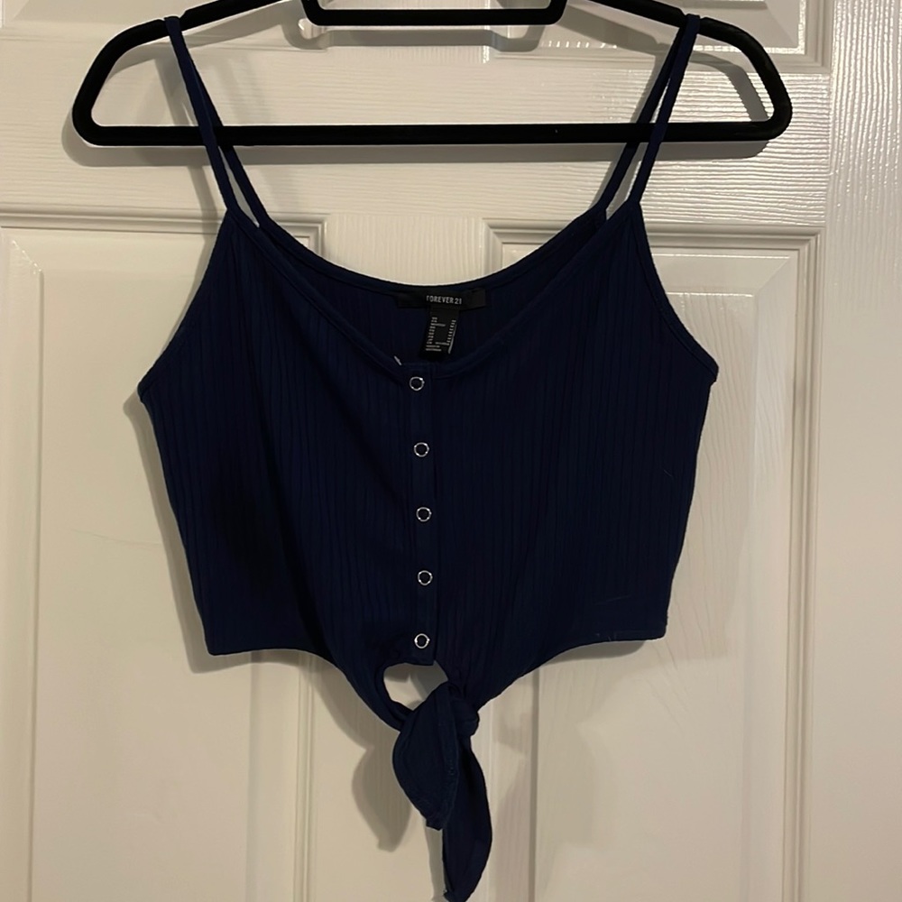 NWT NAVY BLUE CROP TOP